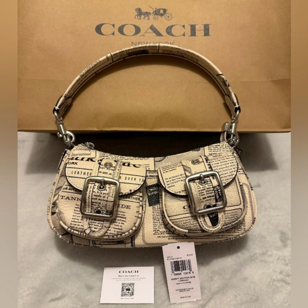 COACH Ashton Beige Shoulder Bag - Picture 1 of 10